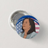 Politics Kamala Harris Button (Vorne & Hinten)