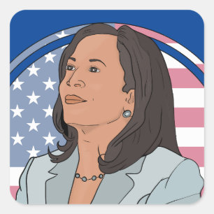 Politics Kamala Harris Quadratischer Aufkleber