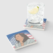 Politics Kamala Harris Steinuntersetzer (Seitenansicht)