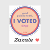 Politik, für die ich gestimmt habe Single Sticker (Blatt)