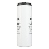 Politik ist kein Team Sport Thermosbecher (Rückseite)