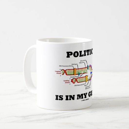 Politik liegt in meinem DNA-Spaß Kaffeetasse (Vorderseite Links)