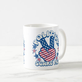 Politik macht mir Angst, Friedenszeichen  Kaffeetasse