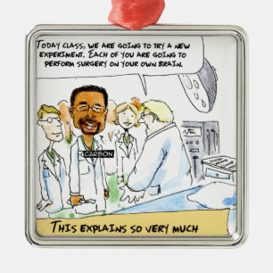 Politik: Nimmt es Operation des Gehirns? Silbernes Ornament