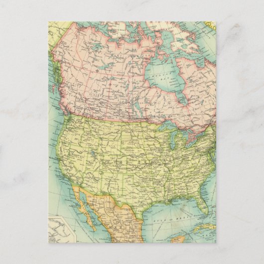 Politik Nordamerikas Postkarte (Vorderseite)