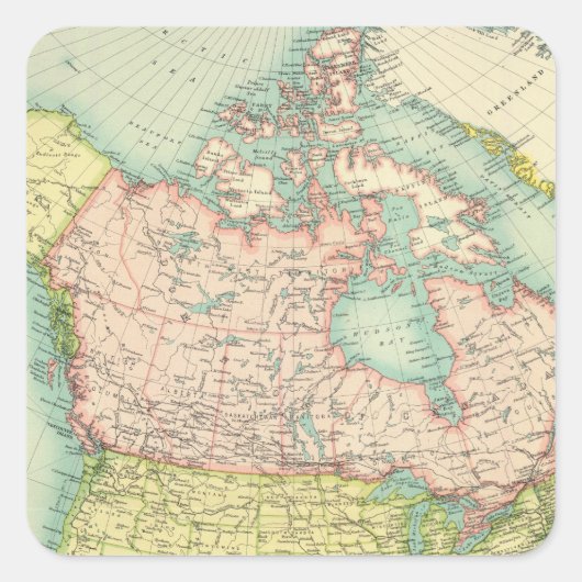 Politik Nordamerikas Quadratischer Aufkleber (Vorderseite)