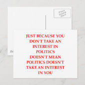 POLITIK POSTKARTE (Vorne/Hinten)