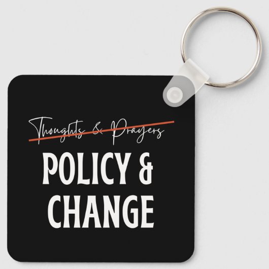 Politik statt Gebet und Kontrolle Schlüsselanhänger (Rückseite)