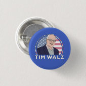 Politik Tim Walz Button (Vorne & Hinten)