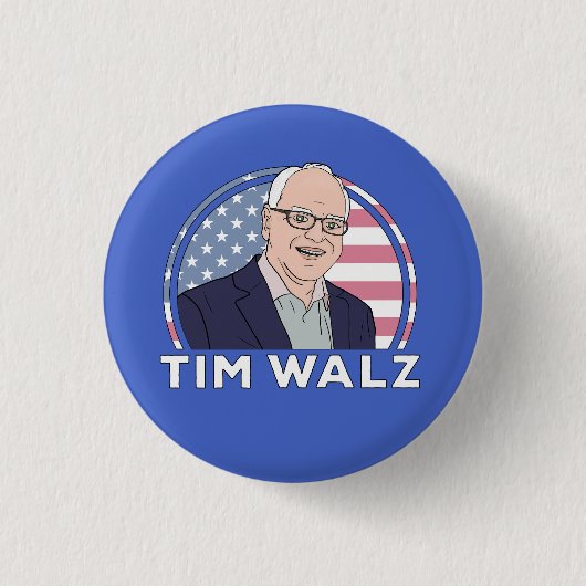Politik Tim Walz Button (Vorderseite)
