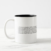 Politik und die englische Sprache Zweifarbige Tasse (Links)