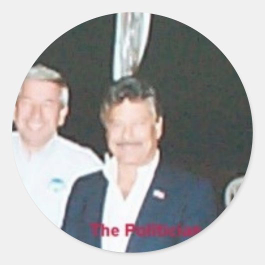 Politiker Runder Aufkleber (Vorderseite)