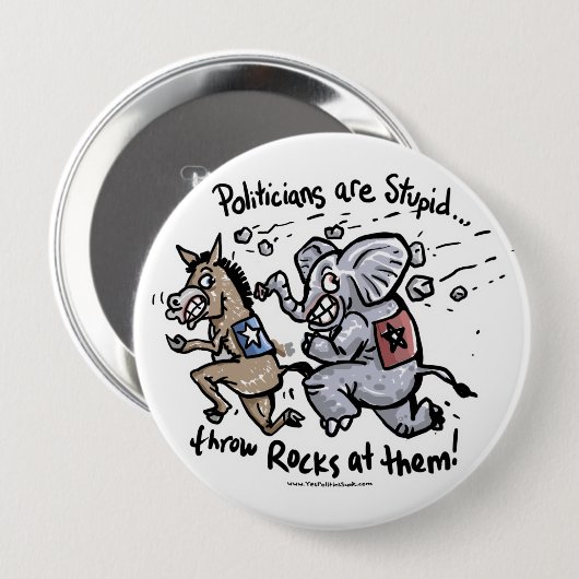Politiker sind dumm button (Vorne & Hinten)