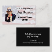 Politiker Visitenkarte (Vorne/Hinten)