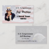 Politiker Visitenkarte (Vorne/Hinten)