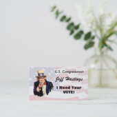 Politiker Visitenkarte (Stehend Vorderseite)