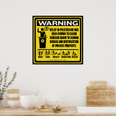 Politiker warnen Poster (Küche)