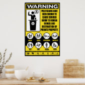 Politiker warnen Poster (Küche)