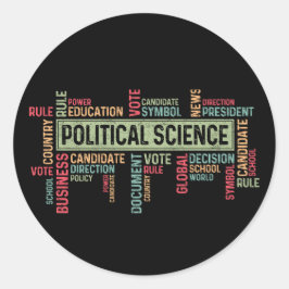 Politikwissenschaft Runder Aufkleber