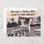 Politisch inkorrekte Retro-Anzeige "Perfect Ehefra Postkarte (Vorne/Hinten)