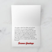 Politisch korrekter Feiertag Feiertagskarte (Innenseite)