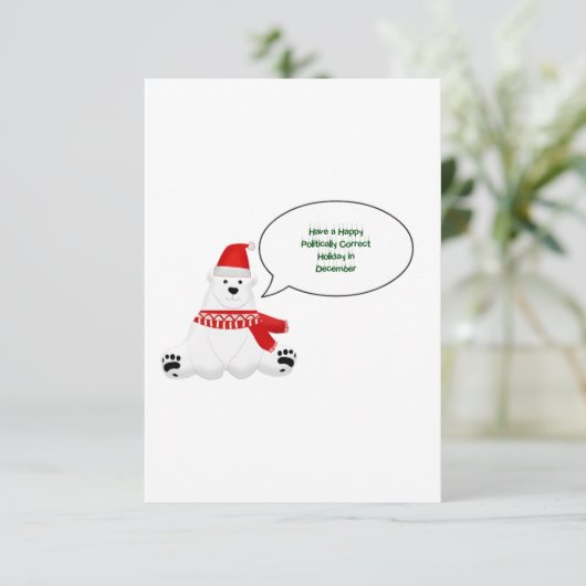 Politisch korrekter Urlaub Dankeskarte (Stehend Vorderseite)