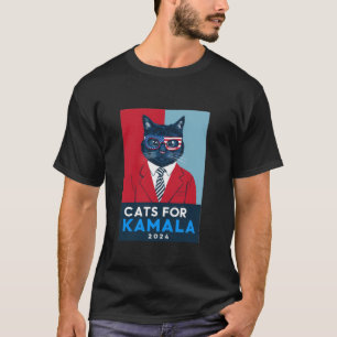 Politisch neutrale Katzen für Kamala Harris 2024 P T-Shirt