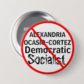 Politische Anti-Alexandria Ocasio-Cortez Button (Vorne & Hinten)