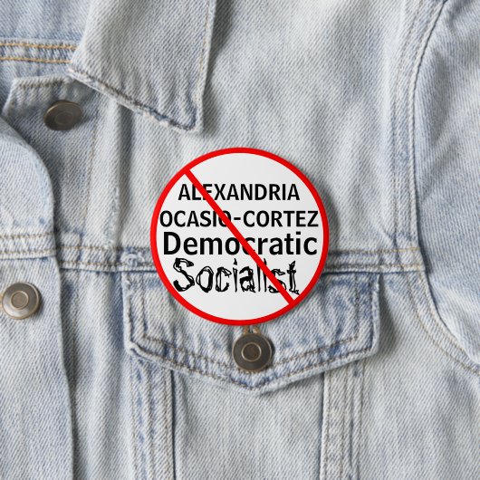 Politische Anti-Alexandria Ocasio-Cortez Button (Beispiel)