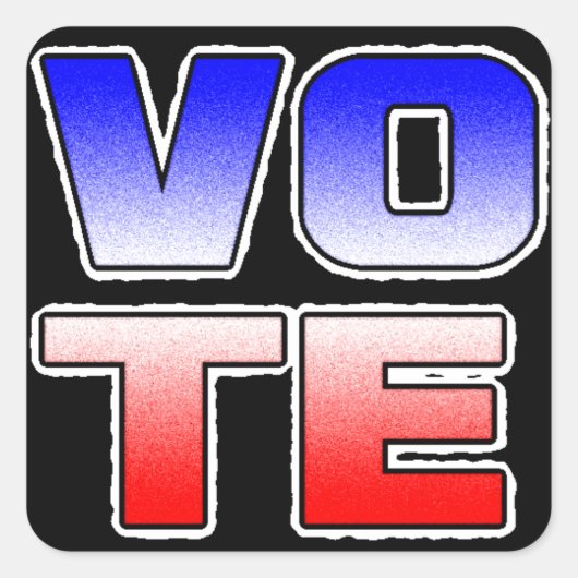 Politische Aufkleber für die Wahl (Vorderseite)