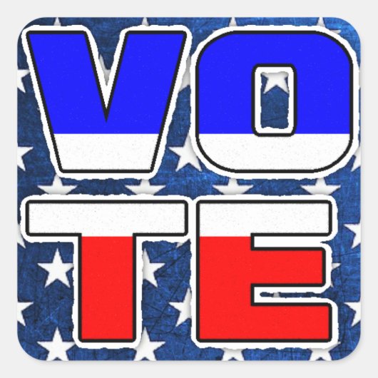 Politische Aufkleber für die Wahl (Vorderseite)