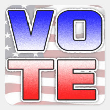 Politische Aufkleber für die Wahl