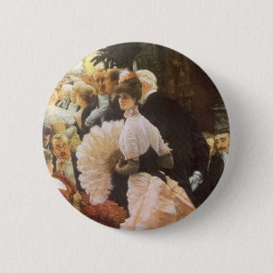 Politische Dame von James Tissot, Vintage Viktoria Button