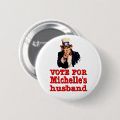 Politische Entwurf Obama Abstimmung für Michelle Button (Vorne & Hinten)