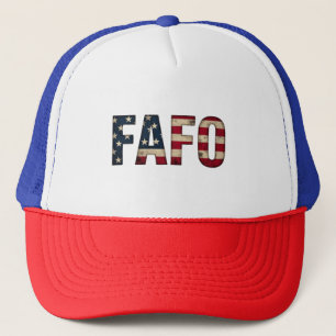 Politische Erklärung des FAFO-Flag der USA gestört Truckerkappe
