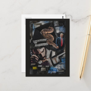 Politische Erpressung  Collage Postkarte