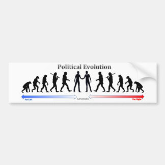 Politische Evolution Autoaufkleber