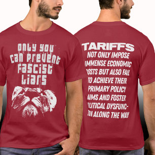 Politische Front-Back-Aktion gegen faschistische L T-Shirt