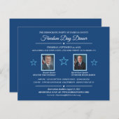 Politische Fundraising-Abendessen Einladung 2 Foto (Vorne/Hinten)