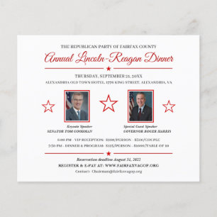 Politische Fundraising-Abendessen Einladung 2 Foto