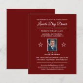 Politische Fundraising-Dinner Einladung mit Foto (Vorne/Hinten)