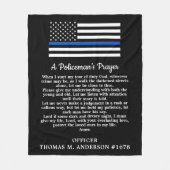 Politische Gebet-Fahne Moderne dünne blaue Linie Fleecedecke (Vorderseite)