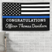 Politische Gratulationen Personalisieren Thin Blue Banner