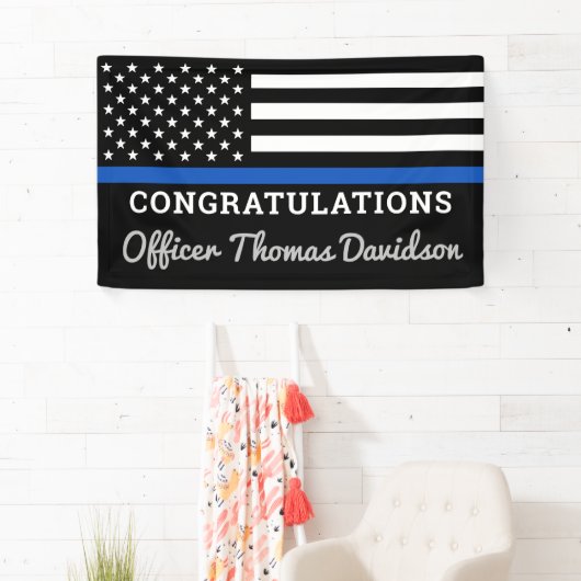 Politische Gratulationen Personalisieren Thin Blue Banner (Insitu)