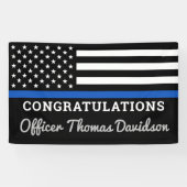 Politische Gratulationen Personalisieren Thin Blue Banner (Horizontal)