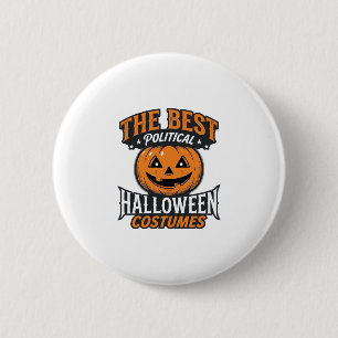 Politische Halloween-Kostüm-Kürbis-Vintage-Shirt_ Button