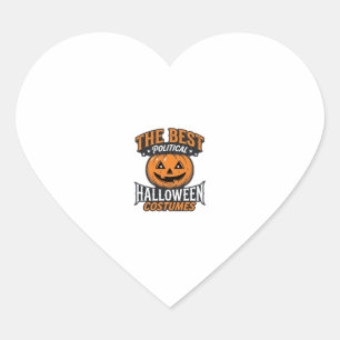 Politische Halloween-Kostüm-Kürbis-Vintage-Shirt_ Herz-Aufkleber
