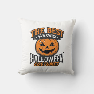 Politische Halloween-Kostüm-Kürbis-Vintage-Shirt_ Kissen