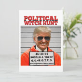 Politische Hexenjagd auf Donald Trump Einladung (Stehend Vorderseite)