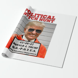 Politische Hexenjagd auf Donald Trump Geschenkpapier